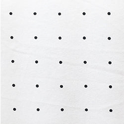 OVAL Cot Fitted Sheet Jersey Cotton: WHITE WITH BLACK DOTS - Little Turtle Baby