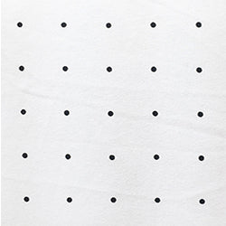 OVAL Cot Fitted Sheet Jersey Cotton: WHITE WITH BLACK DOTS - Little Turtle Baby