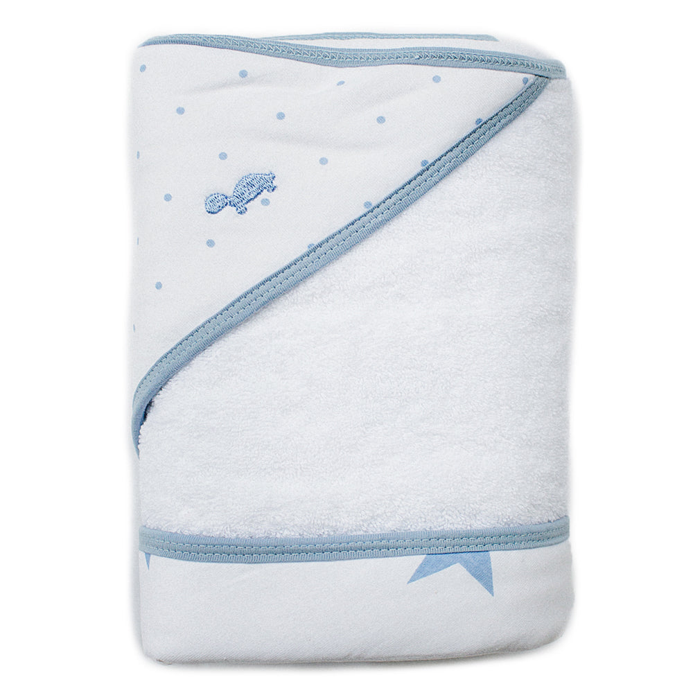 Little Turtle Baby, Hooded Towel, Soft on babies` skin, 100% Cotton Terry towelling and Cotton Jersey Towelling lined hood for extra comfort and absorbency, Traditional square style; size – 80cm x 80cm