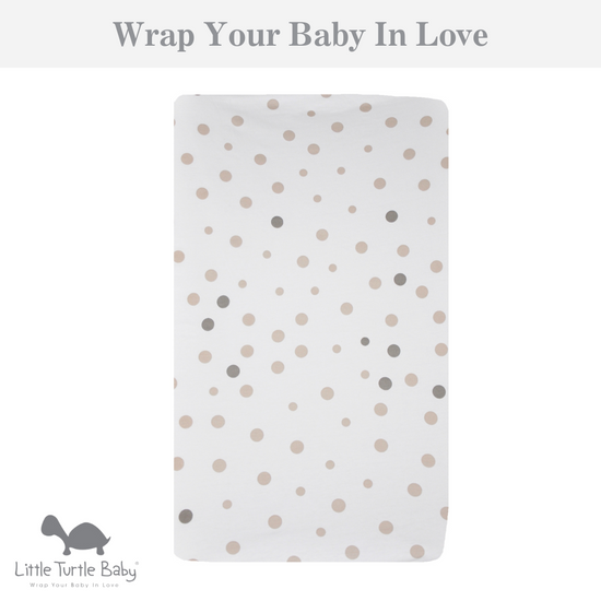 Change Mat Cover Jersey Cotton: Beige & Grey Spots