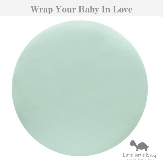 Circle Bassinet Fitted Sheet (Woven Cotton): Mint