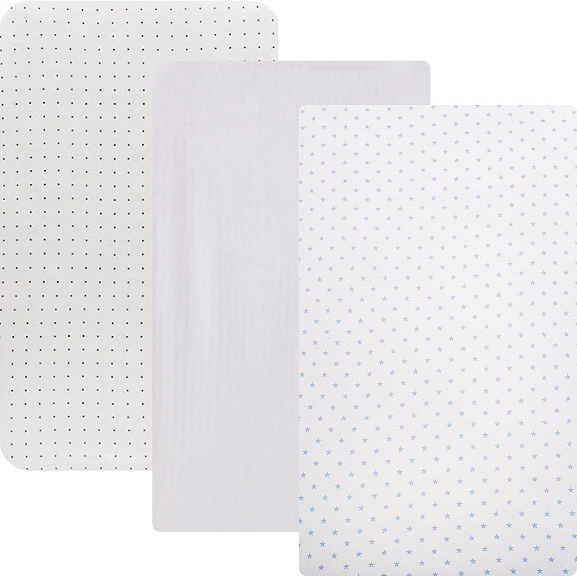 Bassinet Fitted Sheet LARGE SIZE JERSEY WHITE WITH BLACK DOTS
