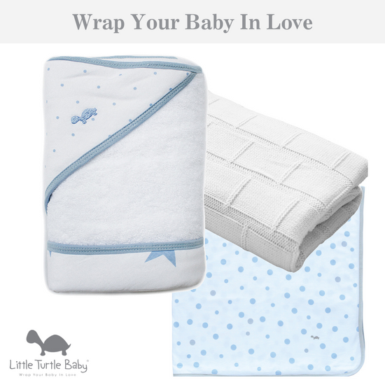 Baby Bundle #3 - Blanket, Hooded Towel & Wrap