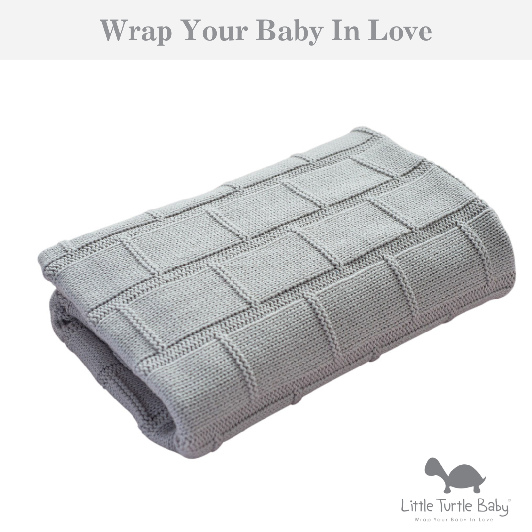 Organic Cotton Baby Blanket - Grey