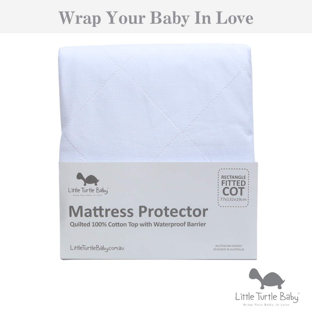 Rectangle Cot - Fitted Mattress Protector (132x77x19cm)